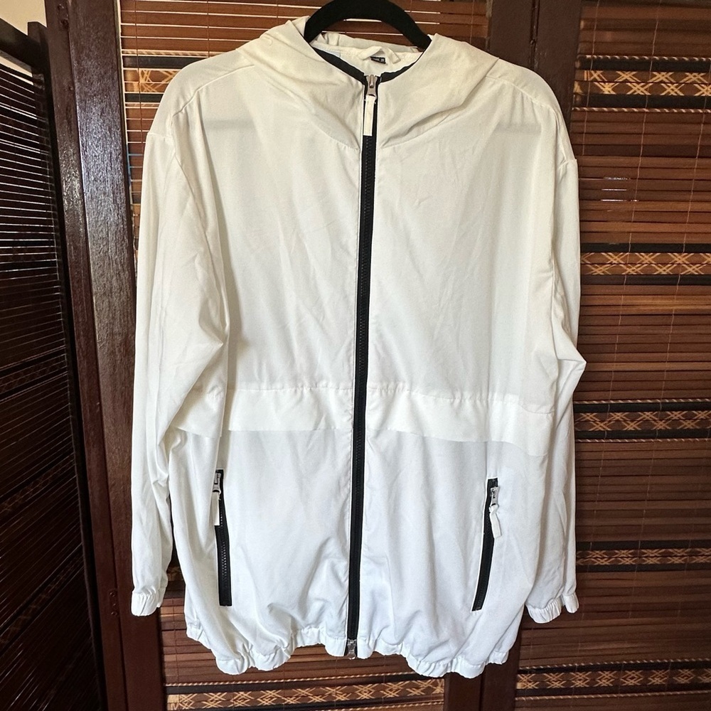 Nuage Women's Sz L Insect Repellent Packable Zip-Front Jacket White